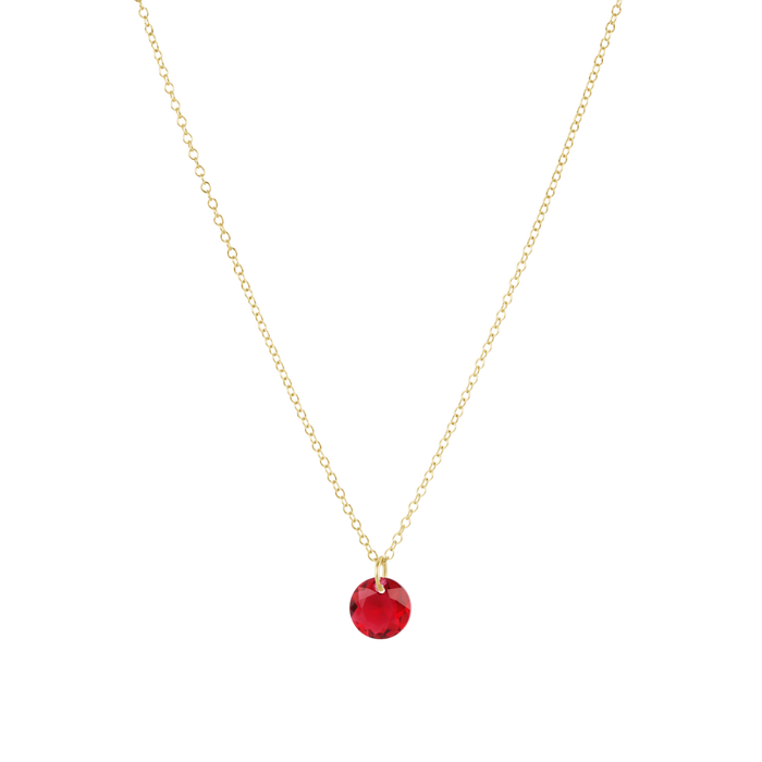 16" Necklace Gold - Reflection Small Charm - 07