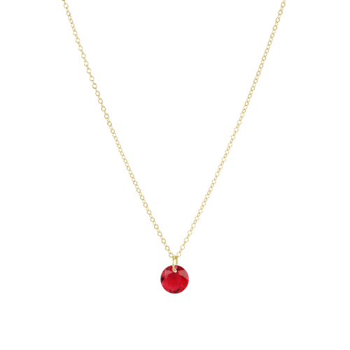 16" Necklace Gold - Reflection Small Charm - 07