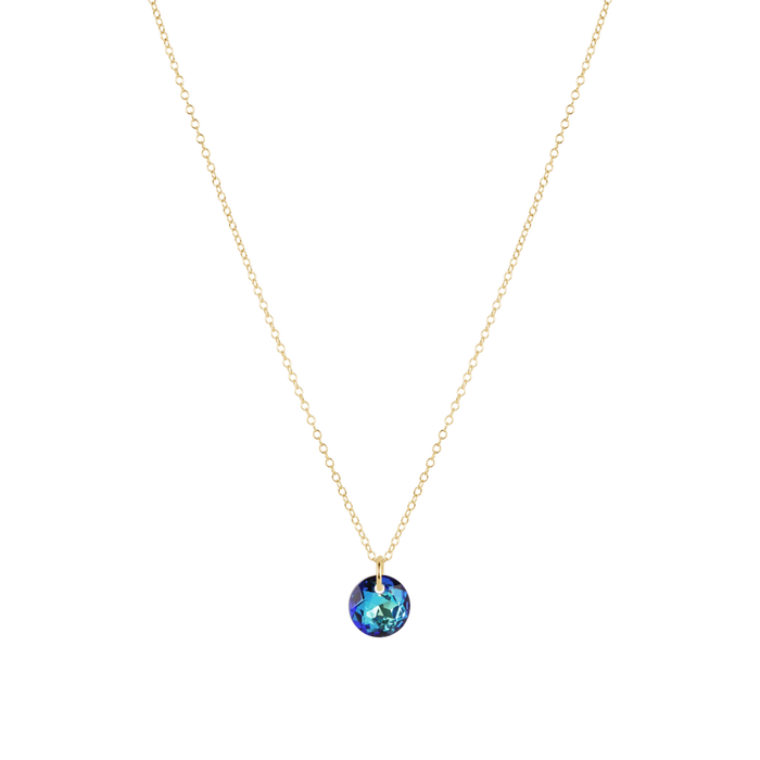 16" Necklace Gold - Reflection Small Charm - 12
