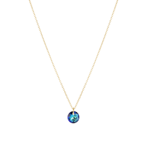 16" Necklace Gold - Reflection Small Charm - 12