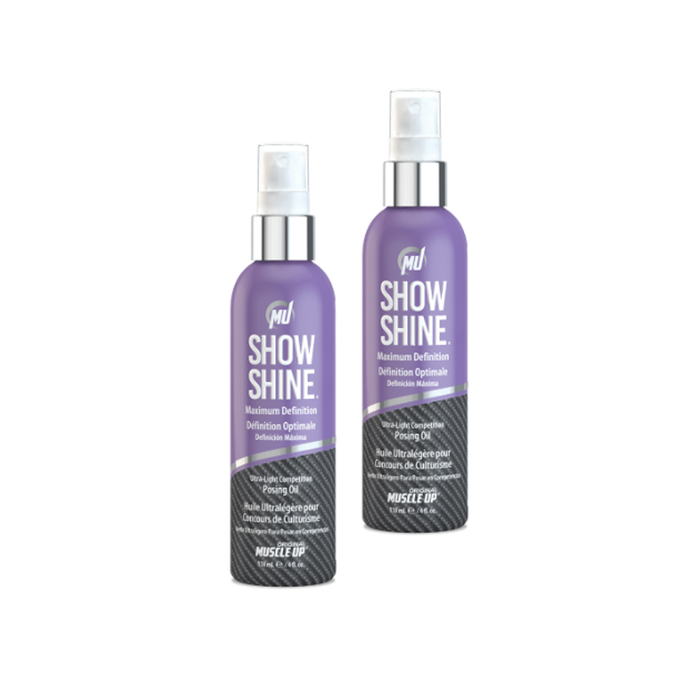 2 x Pro Tan Show Shine Ultra-Light Competition Posing Oil 118ml