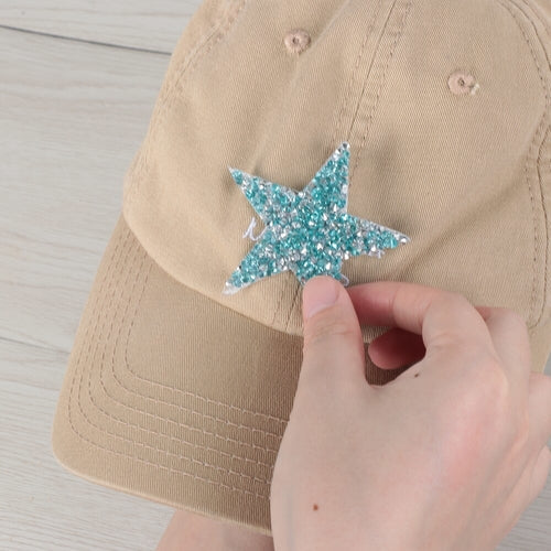 3PCS Colorful 6cm Width Stars Rhinestones Clothes