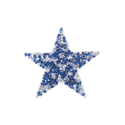 3PCS Colorful 6cm Width Stars Rhinestones Clothes