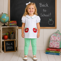 Spark joy in your toddler’s wardrobe with the ABC Pockets Leggings Set by Zuccini Kids! The light blue striped tunic, detailed with charming ABC and 123 pockets and a classic Peter Pan collar, pairs perfectly with cozy leggings—making every first day of school or playtime unforgettable and full of smiles!