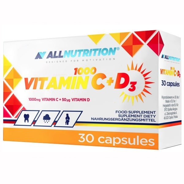 Allnutrition Vitamin C 1000 + D3 30 Caps