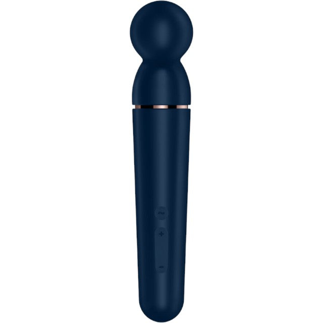 Aparat de masaj Satisfyer - Wand, pentru corp si zonele intime, 10 functii de vibratie, albastru