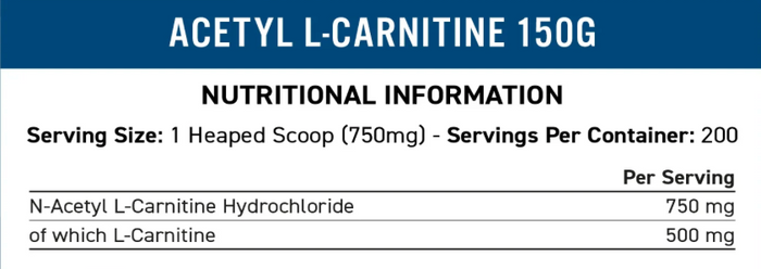 Applied Nutrition Acetyl L-Carnitine 150g