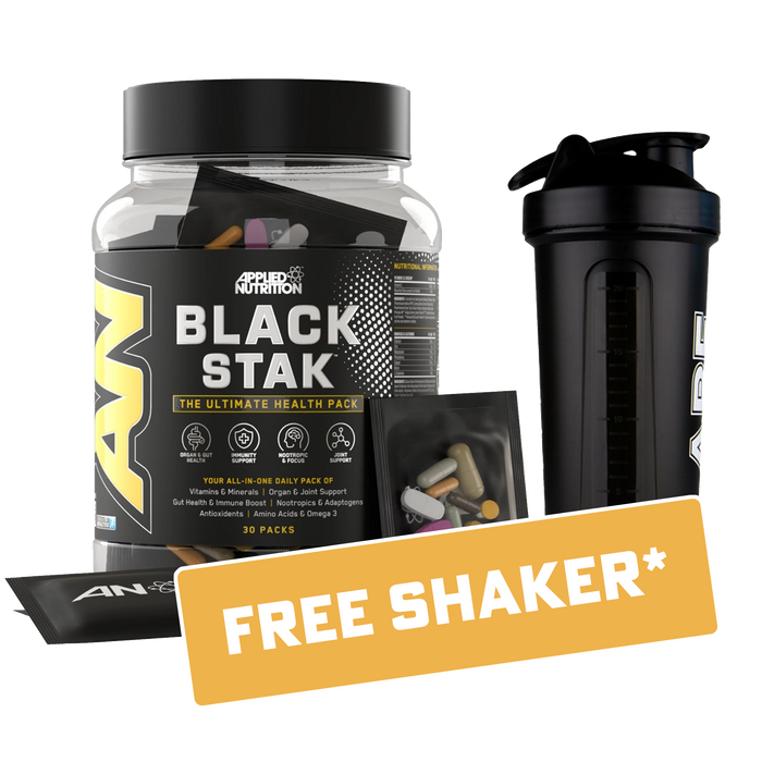 Applied Nutrition Black Stak Ultimate Health Pack 30 Packs Plus FREE Shaker