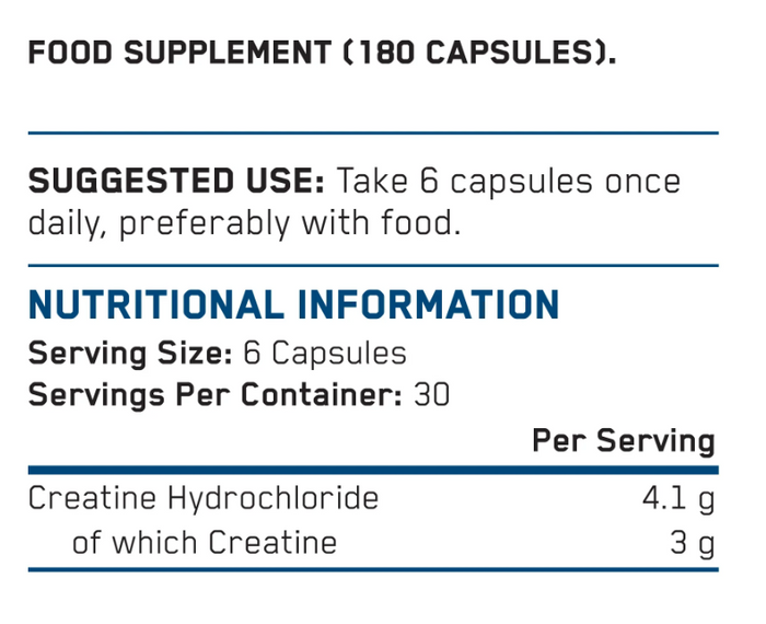 Applied Nutrition Creatine HCL 180 Caps