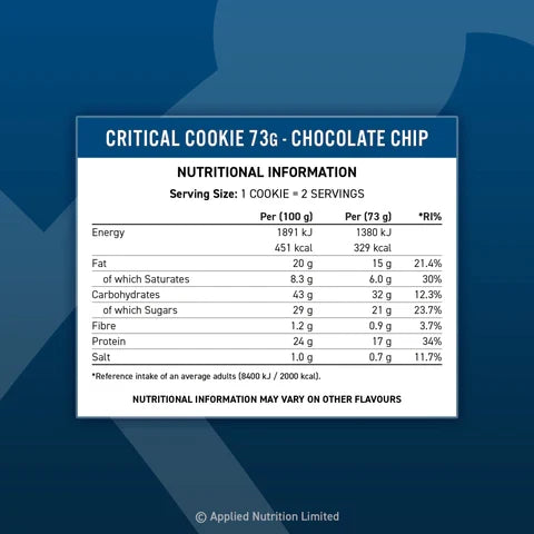 Applied Nutrition Critical Cookie 12 x 73g