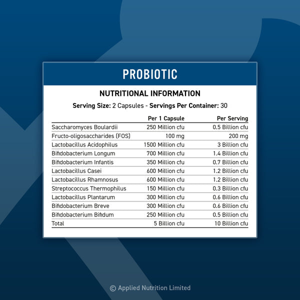 Applied Nutrition Probiotic Advanced Multi-Strain Formula 60 Caps