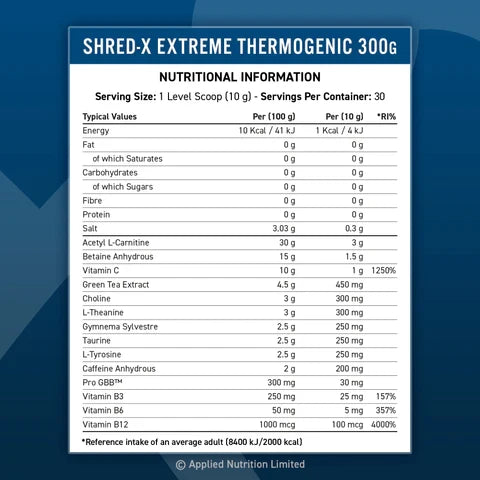 Applied Nutrition Shred-X Powder 300g