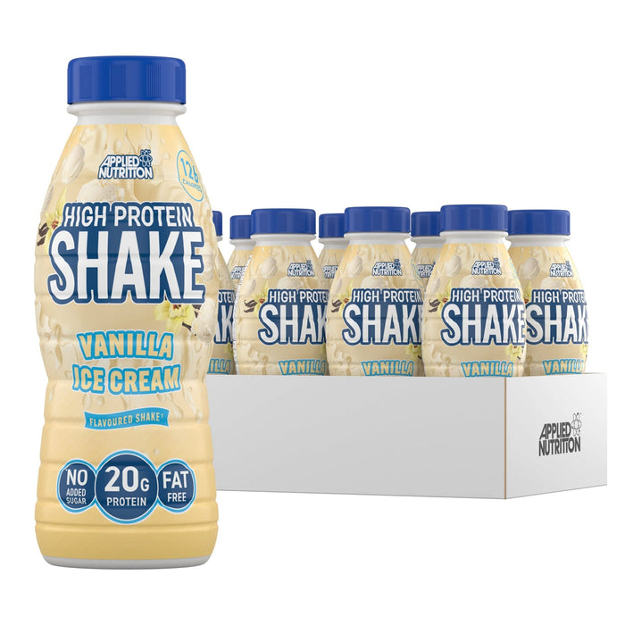 Applied Nutrition Vanilla Ice Cream High Protein Shake 8 x 330ml - Out of Date