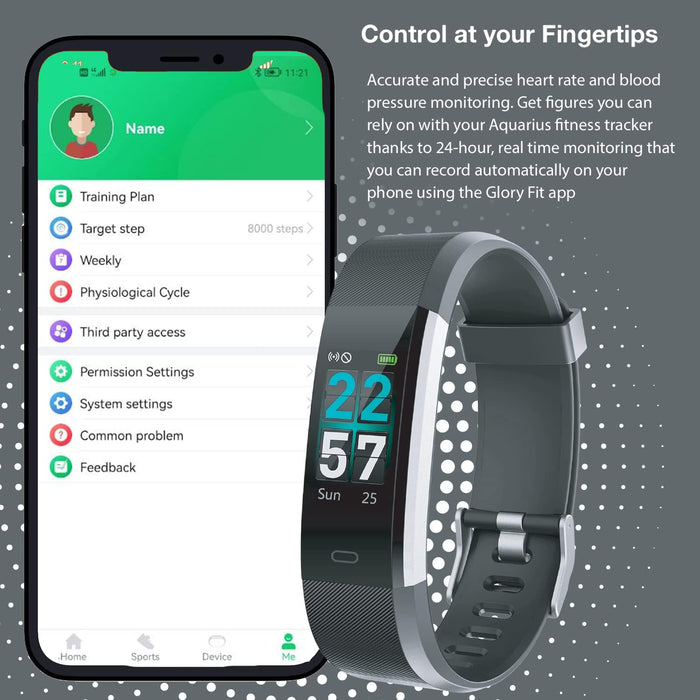 Aquarius Fitness Tracker with Heart Rate Monitor AQI25HR