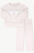 Lullaby Set’s Ballet Slipper Ministripe Knit Play Set wraps your little one in cozy softness and charming style. The delicate pink stripes and ballet slippers create an adorable look, while the gentle knit ensures all-day comfort from infant to toddler stages. Perfect for playful moments!
