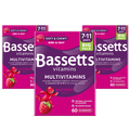 Bassetts Multivitamins 7-11 Years Raspberry 3 x 60 Gummies (3 Pack) - Out of Date