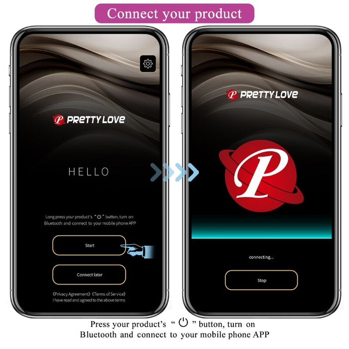 Bile KEGEL - PRETTYLOVE Elvira, 12 functii de vibratie, control la distanta prin aplicatie mobila