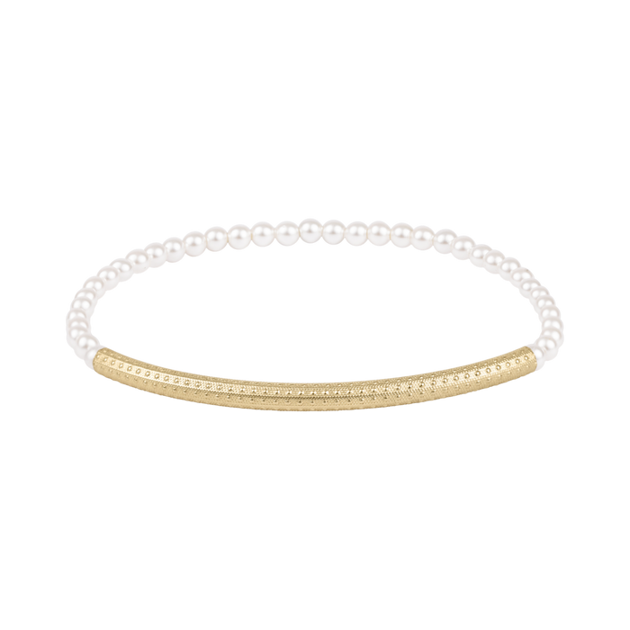Bliss Bar Textured Pearl 3mm Bracelet