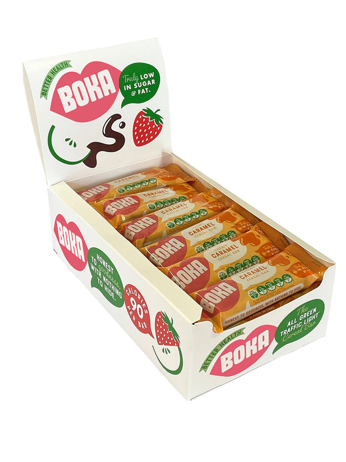 Boka Caramel Energy Cereal Bar 24 x 30g - Out of Date