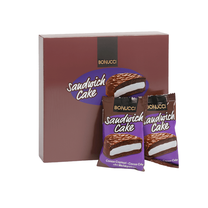 Bonucci Cocoa Chocolate Marshmallow Sandwich Cake 24 x 23g