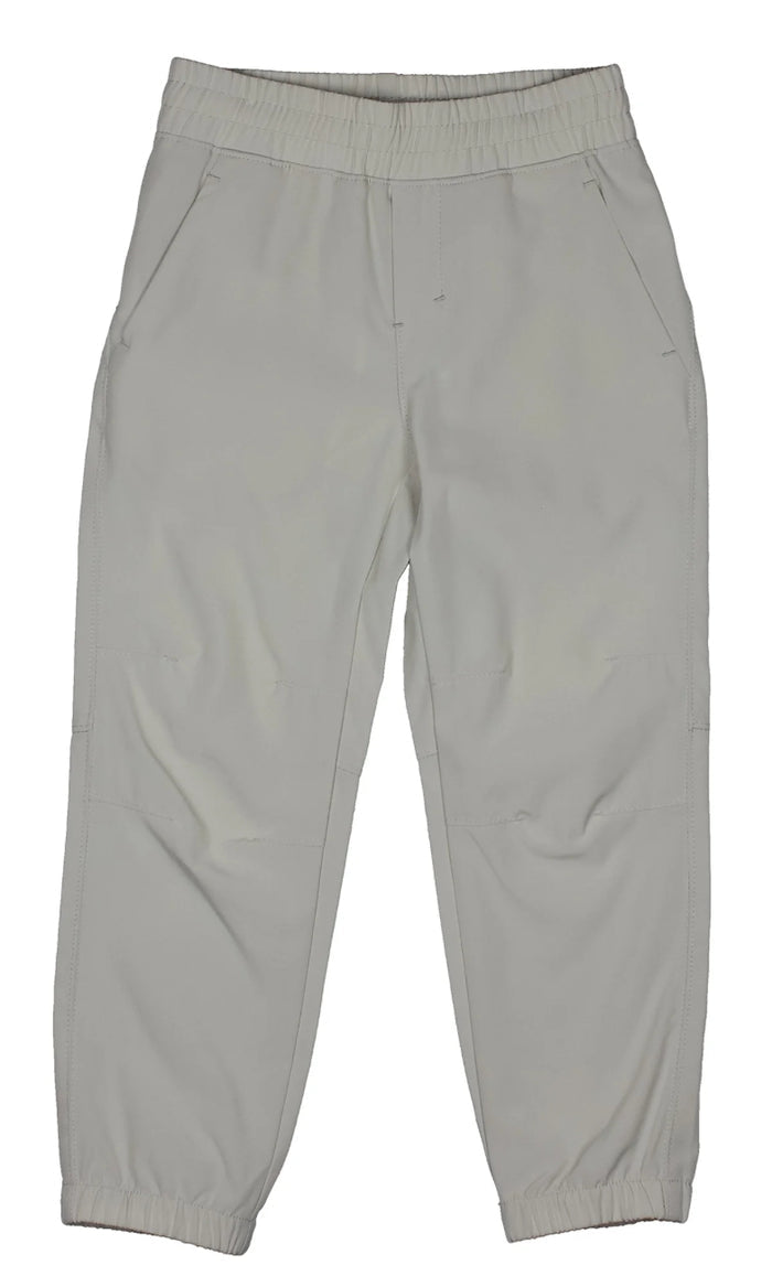 The Boys Court Jogger in Ice Grey by Properly Tied is the go-to jogger for performance and comfort. Designed for movement, it has a soft, elastic waistband and a stretchy polyester-spandex blend for both feel and flexibility, along with elastic cuffs to ensure its fit while in motion. Complete low-bounce side pockets, no matter the activity or how you move, the Court Jogger is built to keep up with your toddler to tween boy!