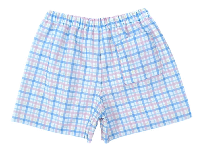 Boys Pastel Plaid Conrad Shorts