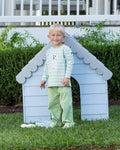 Ignite joyful playtime with the Boys Puppy Pant Set by Trotter Street Kids! The vibrant striped top, featuring an adorable puppy appliqué, pairs perfectly with soft green pants to keep your toddler comfortable and stylish all day long!