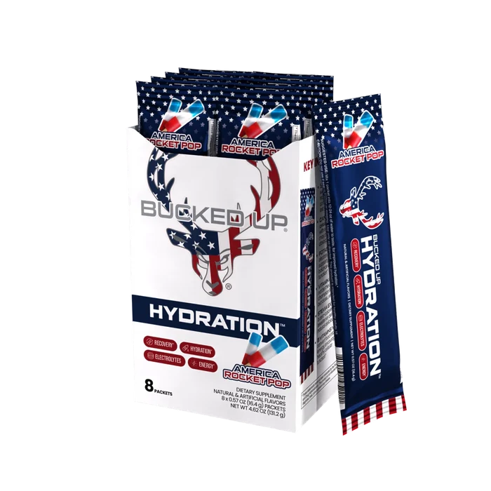 Bucked Up Hydration American Rocket Pop Sachets 18 x 16.4g