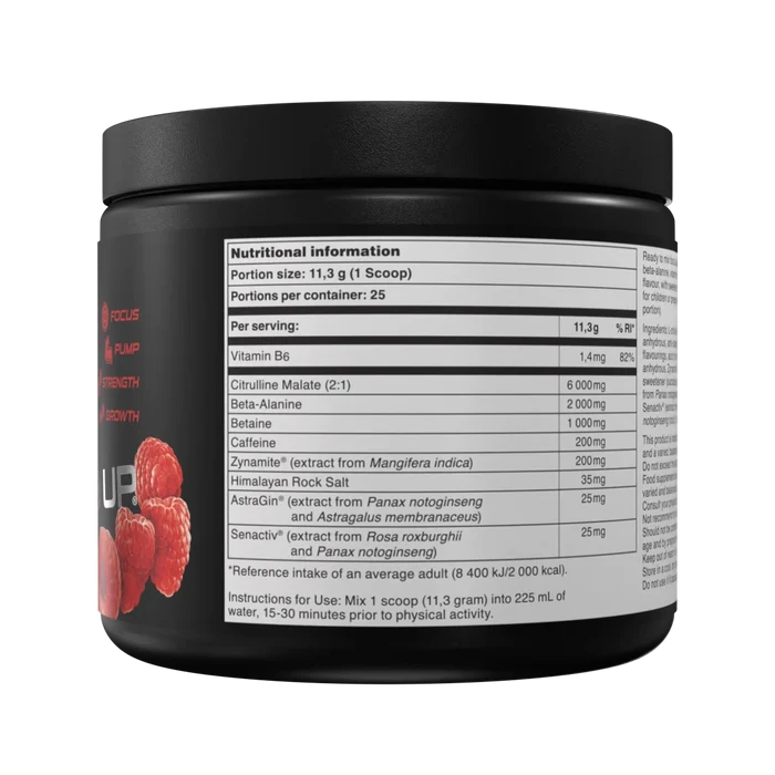 Bucked UP Strawberry Kiwi Pre-Workout 282g