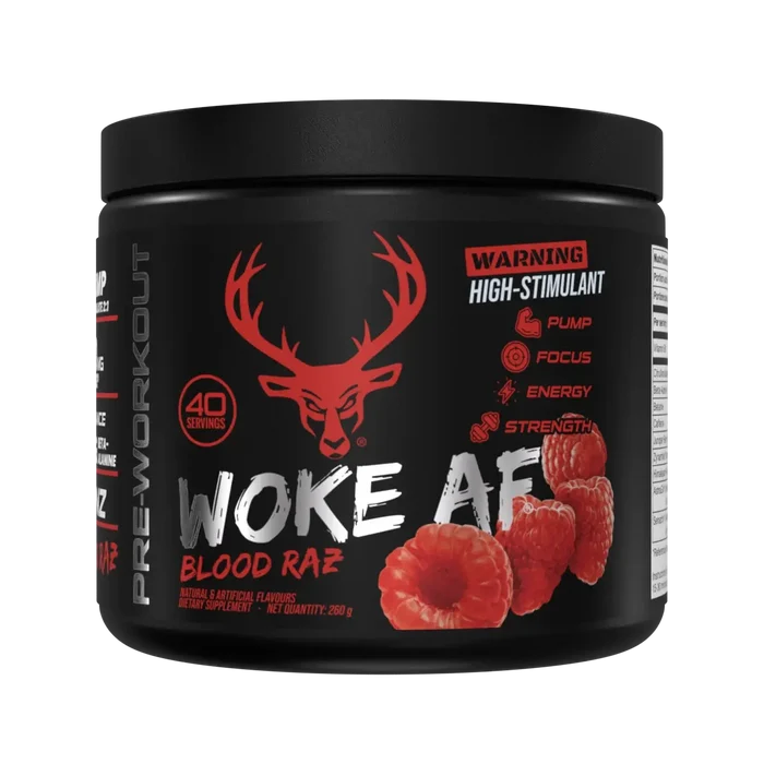 Bucked Up Woke AF High Stim Pre Workout 260g - Out of Date