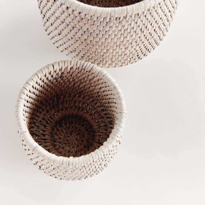 Burma Rattan Cachepots Small, Set Of 2 - View 3