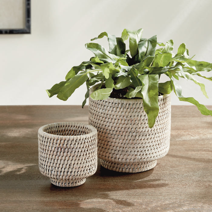 Burma Rattan Cachepots Small, Set Of 2 - View 5