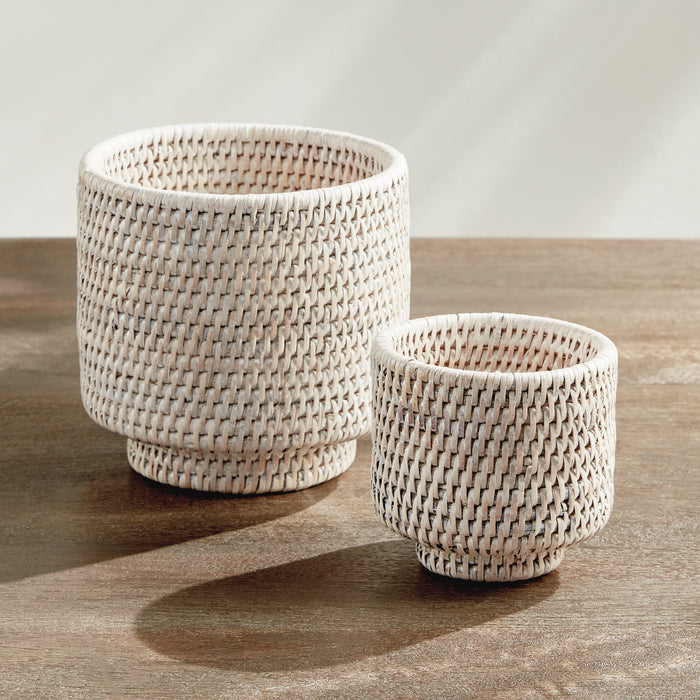 Burma Rattan Cachepots Small, Set Of 2 - View 6