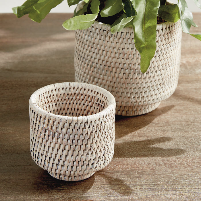 Burma Rattan Cachepots Small, Set Of 2 - View 7