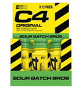 C4 Sour Batch Bros Pre-Workout Shots 12 x 60ml - Out of Date