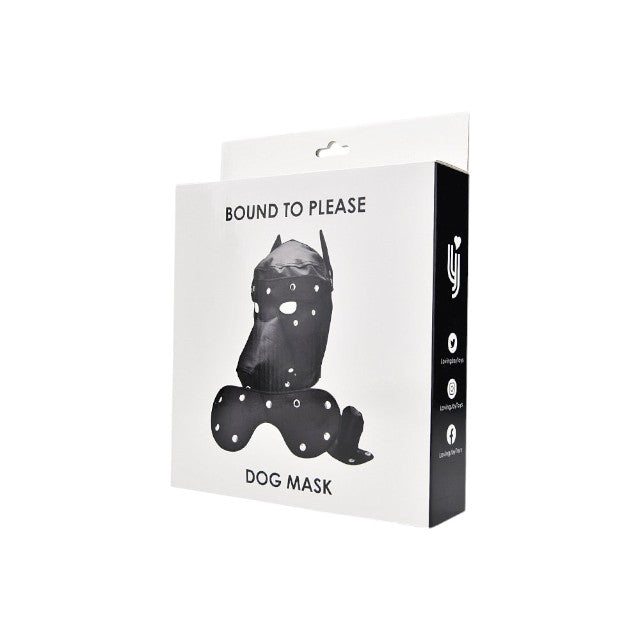 Cagula Bound to Please - Dog Mask, pentru jocuri erotice BDSM, Negru N12240