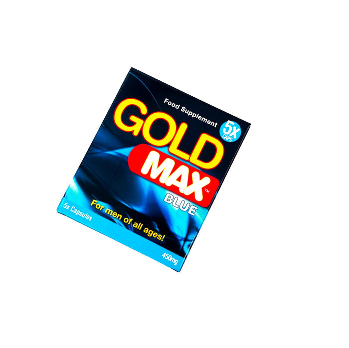 Capsule Gold MAX Blue, pentru potenta, erectii puternice si stimularea libidoului barbatilor, 5 buc