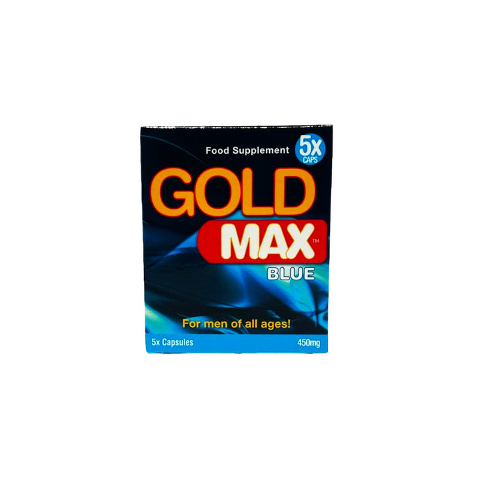 Capsule Gold MAX Blue, pentru potenta, erectii puternice si stimularea libidoului barbatilor, 5 buc