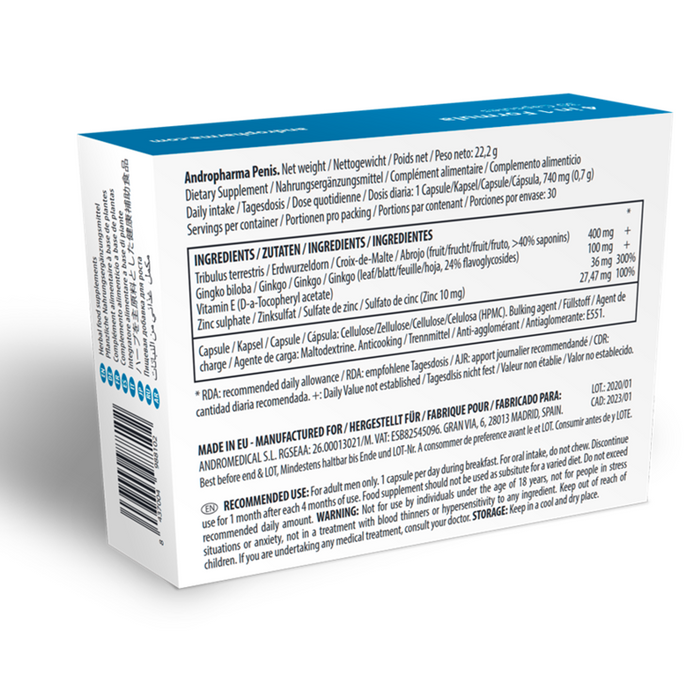 Capsule premium Andropharma Penis, pentru marirea penisului, 30 buc