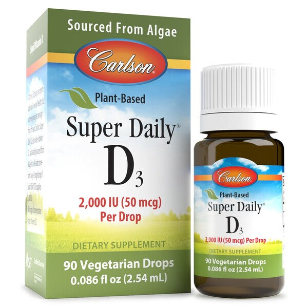 Carlson Labs Plant-Based Super Daily D3 2.54ml - Out of Date