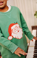 The Cassidy Comfy Crewneck in Kiawah Kelly Green brings warm holiday cheer with its charming Santa design. Crafted for toddler boys, it’s the perfect cozy sweatshirt to brighten chilly Christmas mornings with comfort and festive spirit!