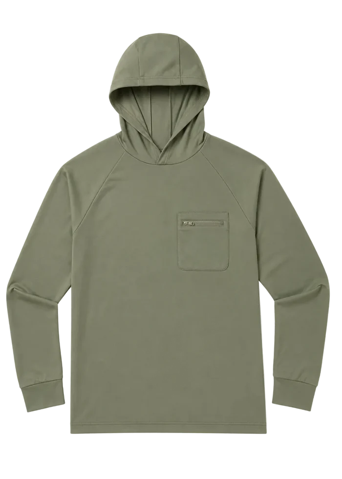 Designed for cool mornings on the water, evenings around the fire, and everything in between, Finn’s Castaway Comfort Hoodie in Sage Field is an easy layer he’ll reach for all year. Ultra-soft bamboo performance fabric delivers lightweight breathability, moisture management, and natural stretch, while raglan sleeves and an attached hood keep the fit comfortable and ready to move.