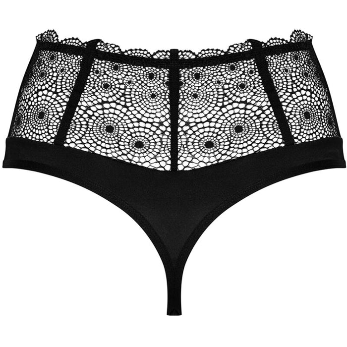 Chilot sexy cu talie inalta Obsessive Sharlotte, S/M, negru