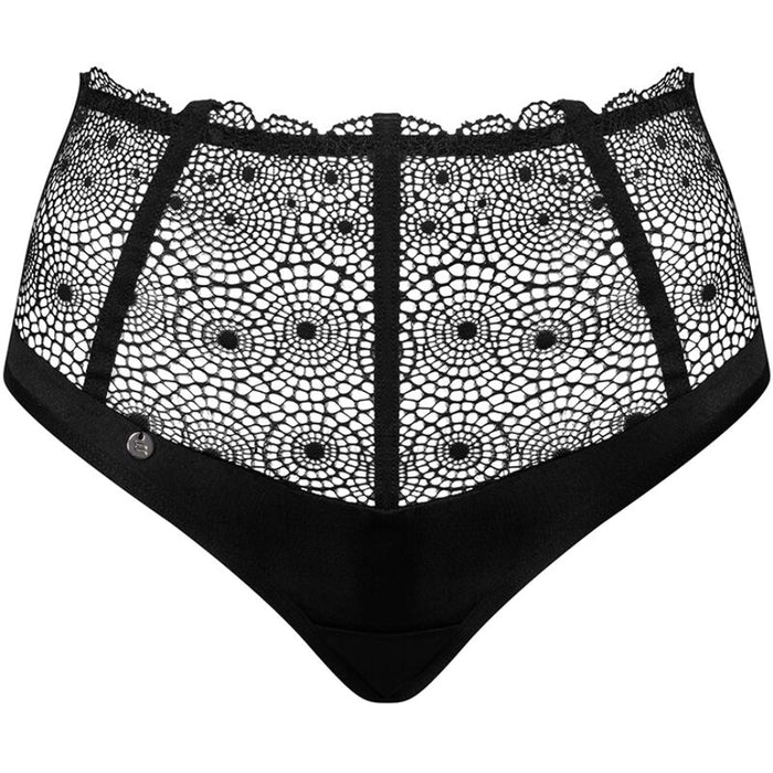 Chilot sexy cu talie inalta Obsessive Sharlotte, S/M, negru