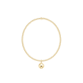 Classic Gold 2mm Bracelet - Classic Gold 8mm Charm