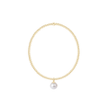Classic Gold 2mm Bracelet - Classic Pearl 8mm Charm