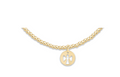 Classic Gold 2mm Bracelet - Guardian Angel Small Gold Disc