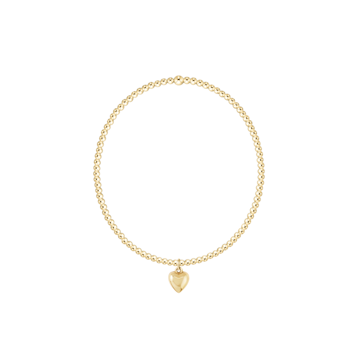 Classic Gold 2mm Bracelet - Love Plush Small Gold Charm