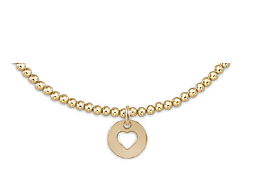 Classic Gold 2mm Bracelet - Love Small Gold Disc