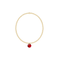 Classic Gold 2mm Bracelet - Reflection Small Charm - 01